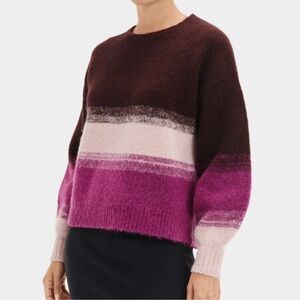 NEW UGG Women's Alessa Crewneck Violet Pink Hues Ombre Box Sweater Size XL